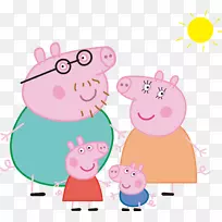爸爸猪妈妈家猪家庭电视节目“猪载体”