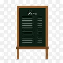 咖啡厅黑板菜单下载-卡通彩绘小黑板菜单