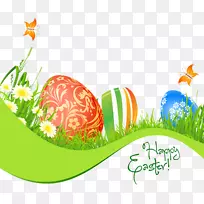 复活节兔子彩蛋剪贴画-复活节背景材料