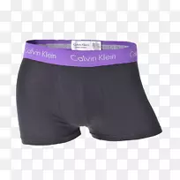 紫色腰带-卡尔文克莱因短裤紫色腰带黑色正面