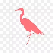 鹤白鹳鹭红抽象鹤