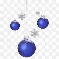 圣诞装饰蓝色雪花-圣诞蓝铃创意