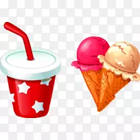 冰淇淋圆锥圣代冰淇淋饮料冰淇淋