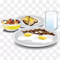 丰盛早餐煎蛋煎饼煎蛋丰盛早餐卡通