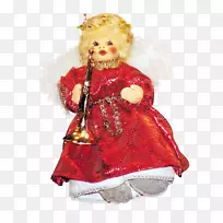 娃娃圣诞装饰品玩具摄影-红色长毛绒娃娃