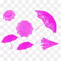 雨伞纸花边伞