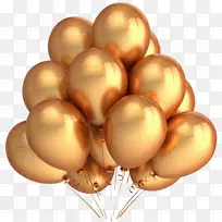 气球黄金派对生日剪贴画-气球花束