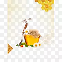 薄煎饼果酱蜂蜜蜂夹艺术-蜂蜜设计