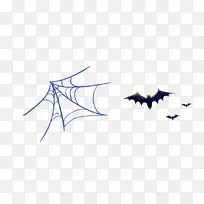 卡通蜘蛛网插图-卡通蝙蝠蜘蛛网