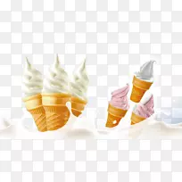 冰淇淋蛋卷肯德基圣代冷冻酸奶-冰淇淋