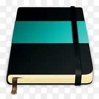 纸Moleskine ico笔记本图标-深蓝色笔记本