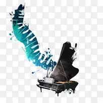 钢琴音乐会音乐键盘插图印刷钢琴