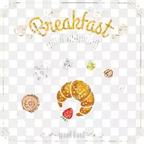 早餐菜单模板-手工绘制早餐