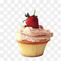 蛋糕糖霜草莓奶油蛋糕红色天鹅绒蛋糕糕点草莓水果蛋糕