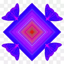 蝴蝶蓝紫色图案-蓝色蝴蝶图案