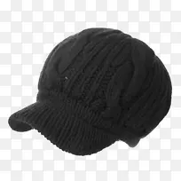 美利诺针织帽，细纱，羊毛针织，黑色冷帽