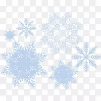 雪花图案-浅蓝冰雪花材料