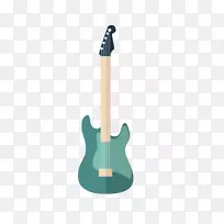 低音吉他电吉他-创意绿色电吉他