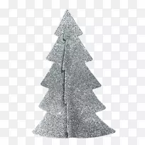 白杉树圣诞树装饰.银圣诞树
