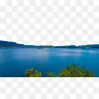 湖泊水资源入海口壁纸-泸沽湖格构半岛三年