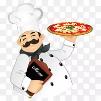 意大利料理比萨饼主厨沙拉反帕斯托比萨饼主厨