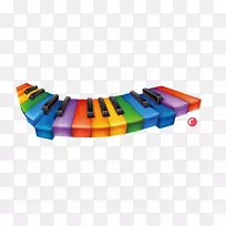 钢琴海报音乐键盘插图彩色卡通键盘