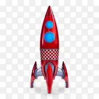 神舟7号模型火箭模型-红色火箭着陆