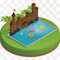 游泳池游乐场-城堡游泳池