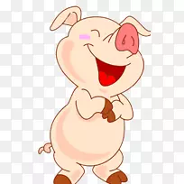 麦兜家猪卡通可爱笑猪笑