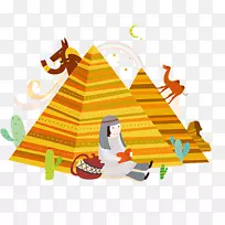 埃及金字塔古埃及插图金字塔模型图形