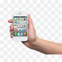 iPhone4s iphone 5三星银河智能手机手持白色iphone