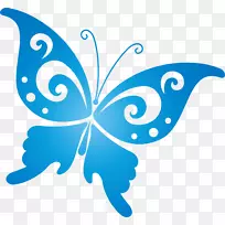 蝴蝶回形针艺术-蓝色蝴蝶