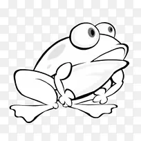 青蛙儿童中风可爱动物好奇青蛙