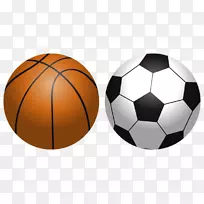 卡通篮球排球足球-篮球和排球