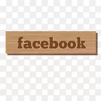 facebook按钮下载图标-wood facebook