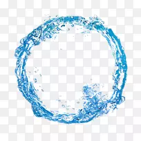 摄影水族-免费蓝色水花圆