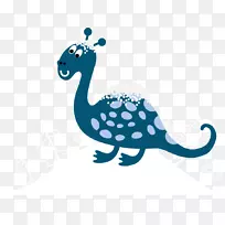 暴龙塑造自由可爱的恐龙雪-蓝色雪恐龙