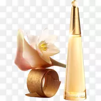 Leau Dissey香水-香水瓶和鲜花