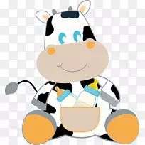 奶牛剪贴画-可爱的小母牛