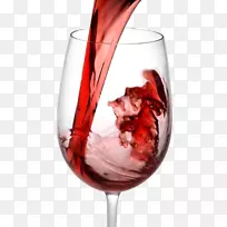 红酒鸡尾酒酒杯.水和葡萄酒制的玻璃杯