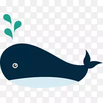 海洋生物鲸鱼动物卡通.卡通鲸设计
