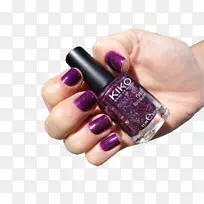 指甲油紫色化妆品紫色指甲油