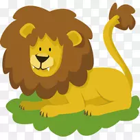 狮子轻松英语学习神圣浪漫动物拼图游戏为儿童卡通狮子