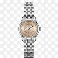 汉密尔顿手表公司珠宝钻石基底世界汉密尔顿手表银玫瑰金表女表