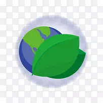 地球-绿叶绿地球