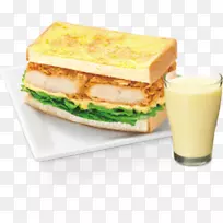 早餐三明治奶酪三明治鸡肉三明治牛奶奶酪鸡肉三明治