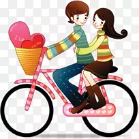 爱情，浪漫，情侣，亲密关系，情人节-自行车