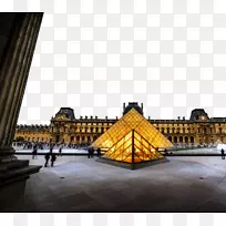 卢浮宫金字塔卢浮宫，巴黎博物馆-法国卢浮宫景观