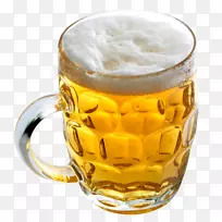 小麦啤酒杯啤酒玻璃器皿饮料一大杯啤酒