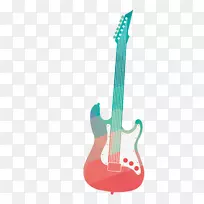电吉他乐器.彩色吉他